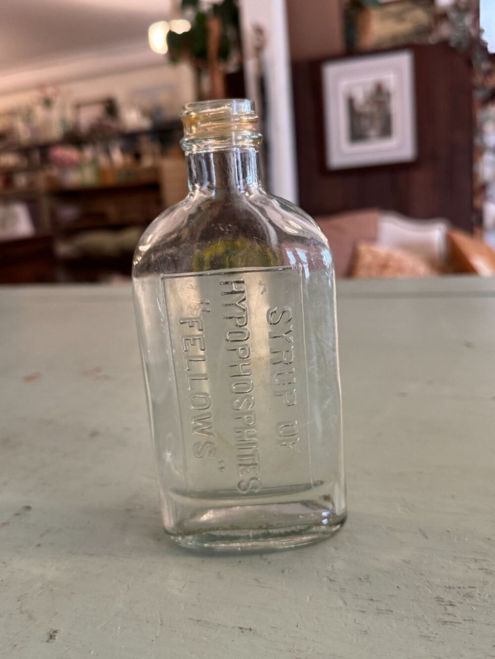 Antique Fellows Syrup Hypophosphites Medicine Bottle Glass 1800s Collectible